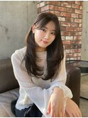 小顔レイヤー・ブリーチなし赤色消しカラー・お顔まわりカット◎