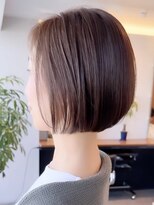 表参道切りっぱなしボブミディアムボブグレージュカラー40代50代