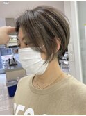 白髪ぼかし/白髪染め/ショートカット/40代50代/【北堀江】