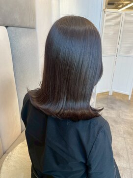 アンジェリカラボ 梅田店(ANGELICA LABO) 韓国風くびれレイヤーカット×グレージュ×透明感ブラウン川又