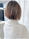 福山市美容室Caary冬ヘアボブひし形ボブレイヤーカット