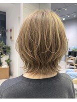 キミトヘアデザインアンドスパ(Kimito Hair design&spa)&nbsp;髪質改善×くびれミディアムウルフ｜外ハネレイヤー