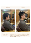 お客様髪質改善データ2042（男性の髪型サイド比較）