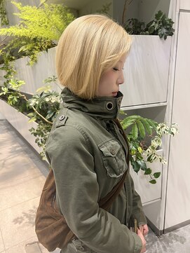 オーセンヘア(AUTHEN.HAIR) （mutsumi.）ブロンド＊ミルクティーブロンド【仙台美容室】