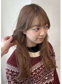 こっくりミルクティーベージュ×レイヤーカット