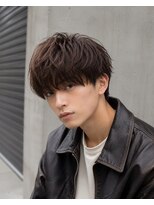 MEN's Baguz MEN'Sカット/ MEN'Sパーマ/ MEN'Sカラー 韓国風重めマッシュ波打ちニュアンスパーマ束感メンズヘア