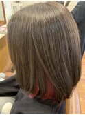 インナーカラーボブ