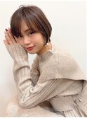 マッシュバングの大人ショート