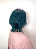 ウルフカットとターコイズブルー【池袋東口/大村】＊