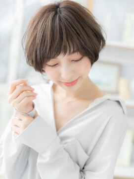 モッズヘア 越谷(mod's hair) 小顔レイヤーカットの黒髪大人ボブショートa越谷20代30代40代!