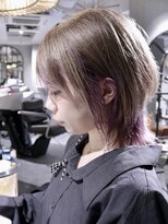 ロリム(RorriM)&nbsp;ウルフカット　ピンク　ダブルカラー　グラデーションカラー