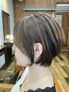 ワンルーム 能見台(One Room) 小顔くびれショートボブ♪×OLAPLEXカラー＆ポイントハイライト