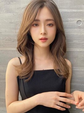 グロー 大宮(GLROW) ブリーチなしチョコレート色×前髪/顔周りレイヤー韓国ヘア[大宮