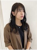 暗髪透明感カラー