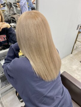 オズ 郡山桑野店(OZ) ミニウルフチェリーブラウンホワイトグレージュフェザーパーマ