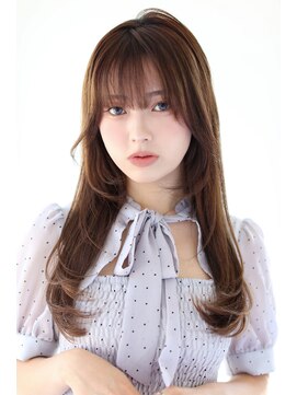 ヘアサロンガリカアオヤマ(hair salon Gallica aoyama) <瀧川彩季>ロングレイヤーにブリーチなし透明感ピンクベージュ