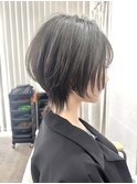 ウルフショート　顔周りレイヤー　熊本　ruen  上通り