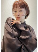 前髪カット顔まわりくびれレイヤー外ハネミディボブ