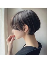 ユキオ オブ ヘアー(YUKIO of Hair)&nbsp;くせ毛風ウルフパーマ前髪パーマミニウルフアッシュブラック