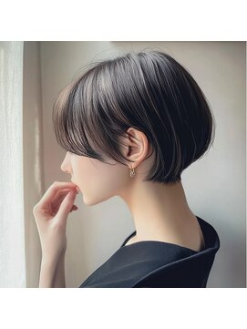 ユキオ オブ ヘアー(YUKIO of Hair) くせ毛風ウルフパーマ前髪パーマミニウルフアッシュブラック