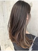 襟足にデザインハイライト!福岡地毛ハイライト/福岡白髪ぼかし