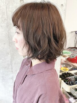 モリオ(morio) =ふわふわボブ大人ボブパーマゆるふわニュアンスパーマ30代40代