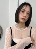 レイヤーボブ髪質改善黒髪ワンレンミニボブブルーブラック小顔