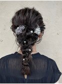 結婚式セット☆編み下し/暗髪/ヘアアレンジ/20代/30代/40代