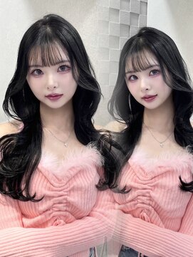 ジーナ 名駅(XENA.) 《LUNA》ブルーブラック/透明感カラー/韓国ヘアー