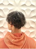 10代20代30代◎ツーブロ刈り上げ前髪なし強め波巻きパーマ
