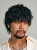 ツイストスパイラルパーマ波巻きパーマシャドウパーマ黒髪原宿