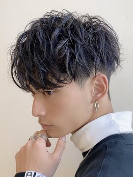 フィフス 大分(fifth) 大分スパイラルパーマメンズカット刈り上げマッシュショート30代