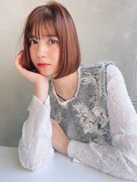 エース (ACE)&nbsp;【ACE横浜】丸みボブ×ブラウンベージュ