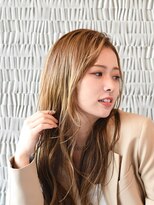 アース 溝の口店(HAIR&MAKE EARTH)&nbsp;透明感♪髪質改善カラー小顔艶感ミディミルクティーベージュ