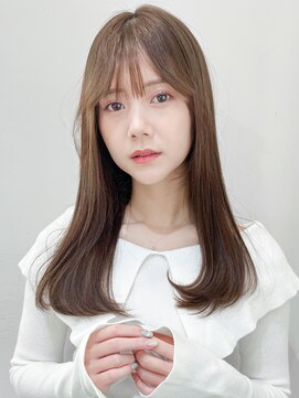 レア 表参道(L'ea) 黒髪クラゲヘアーオリーブグレー小顔ココアベージュ