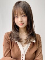 エトラ 渋谷店(etora) 小顔 前髪 ミディアムレイヤーカット 大人ガーリー"
