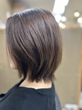 ナチュラルプラス 築町店(natural+) 髪質改善白髪ボカシ+ミディ