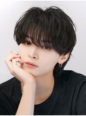 ラウンドマッシュニュアンス波巻きツイストシャドウサーフカール