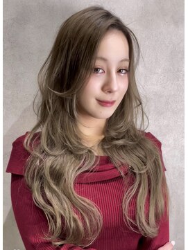 ルノン(LUNON) 黒髪クラゲヘアーオリーブグレー小顔ココアベージュ