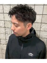 ヒロギンザ 銀座本店(HIRO GINZA) 無造作パーマ×ナチュラルフェード