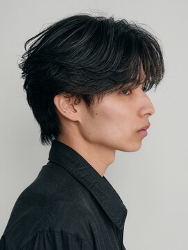 バイフィフス 原宿/表参道(by fifth) 原宿ニュアンスパーマメンズカットセンターパート刈り上げなし