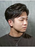 センターパートニュアンスパーマ