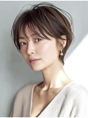 40代50代60代/脱白髪染め白髪ぼかしハイライト/大人ショート