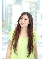 ブルーノ 東員店(BRUNO)&nbsp;ナチュラルカールストレートロングで大人の色気を演出