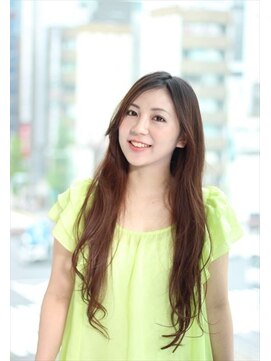 ブルーノ 東員店(BRUNO) ナチュラルカールストレートロングで大人の色気を演出