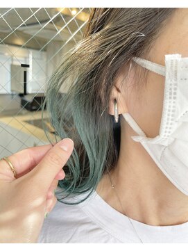 エンシー(ENCI) インナーカラー/くすみグリーン/イヤリングカラー