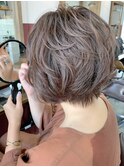 40代束感ハイライトショートボブ【Ruufus恵比寿渋谷】3157ｄ