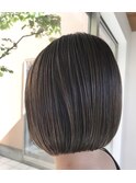 細めハイライト×大人ボブ