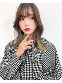 シースルー前髪/イヤリングカラー/韓国風ヘア/エギョモリ