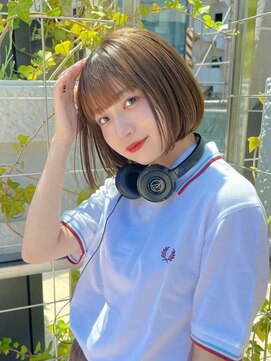 ラル 立川(lar) スリークボブ_アースカラーデザインカラーショート